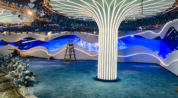 浙江富阳雷迪森酒店双墙面高清 LED 显示系统项目